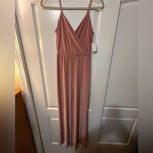 Blush Pink Wrap Jumpsuit